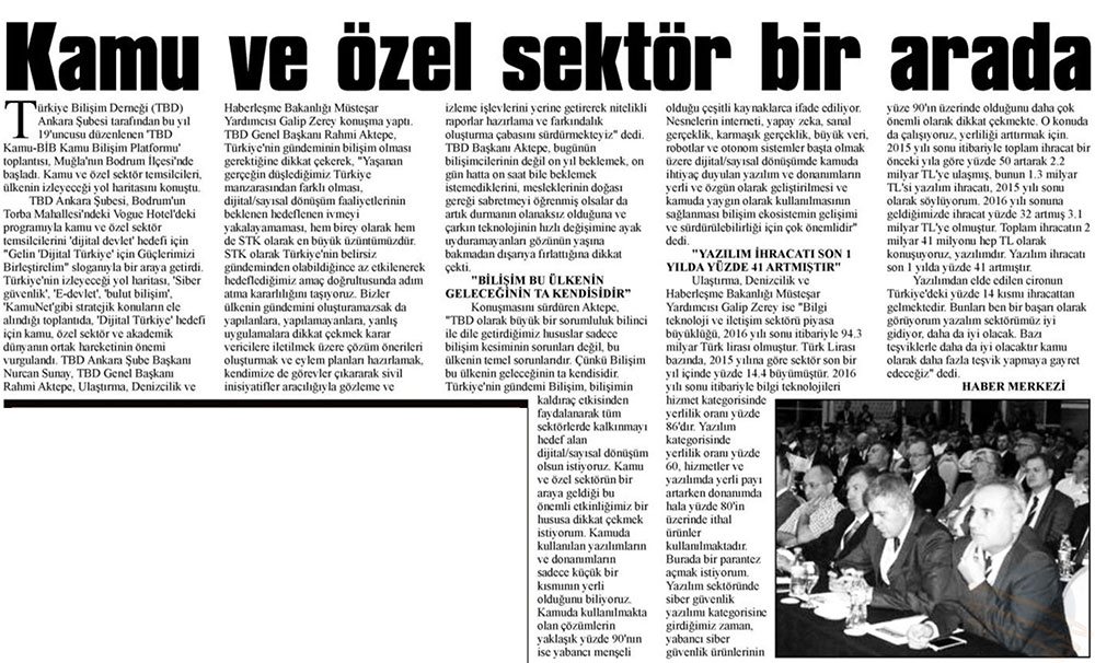 Kamu ve Özel Sektör Bir Arada - MUĞLA YENİGÜN GAZETESİ