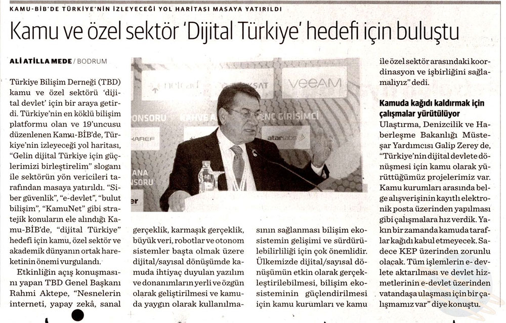 Kamu ve Özel Sektör 'Dijital Türkiye' Hedefi İçin Buluştu - DÜNYA GAZETESİ
